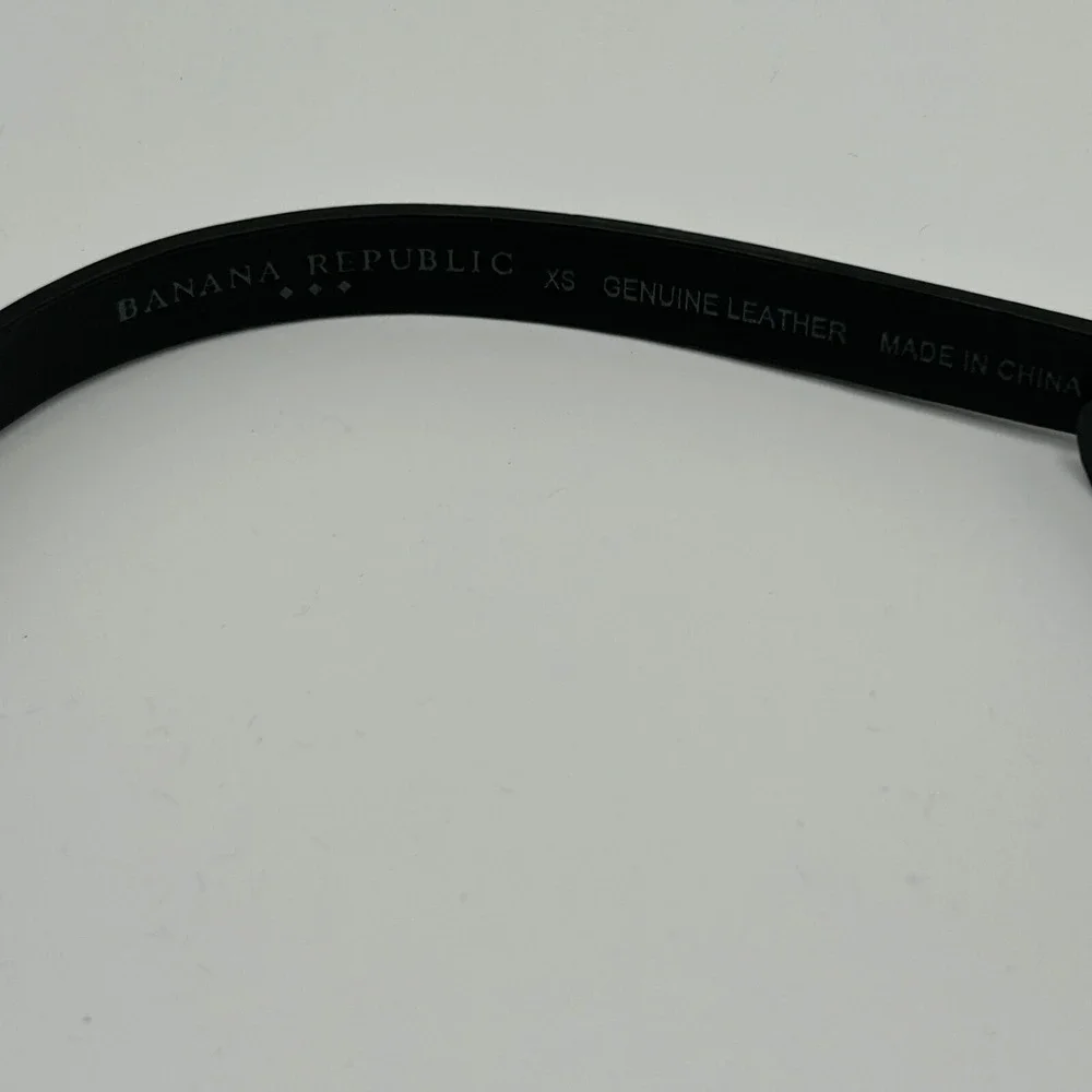 Banana Republic Leopard Calf Hair Skinny Belt Set 2 Genuine Leather XS Neutral